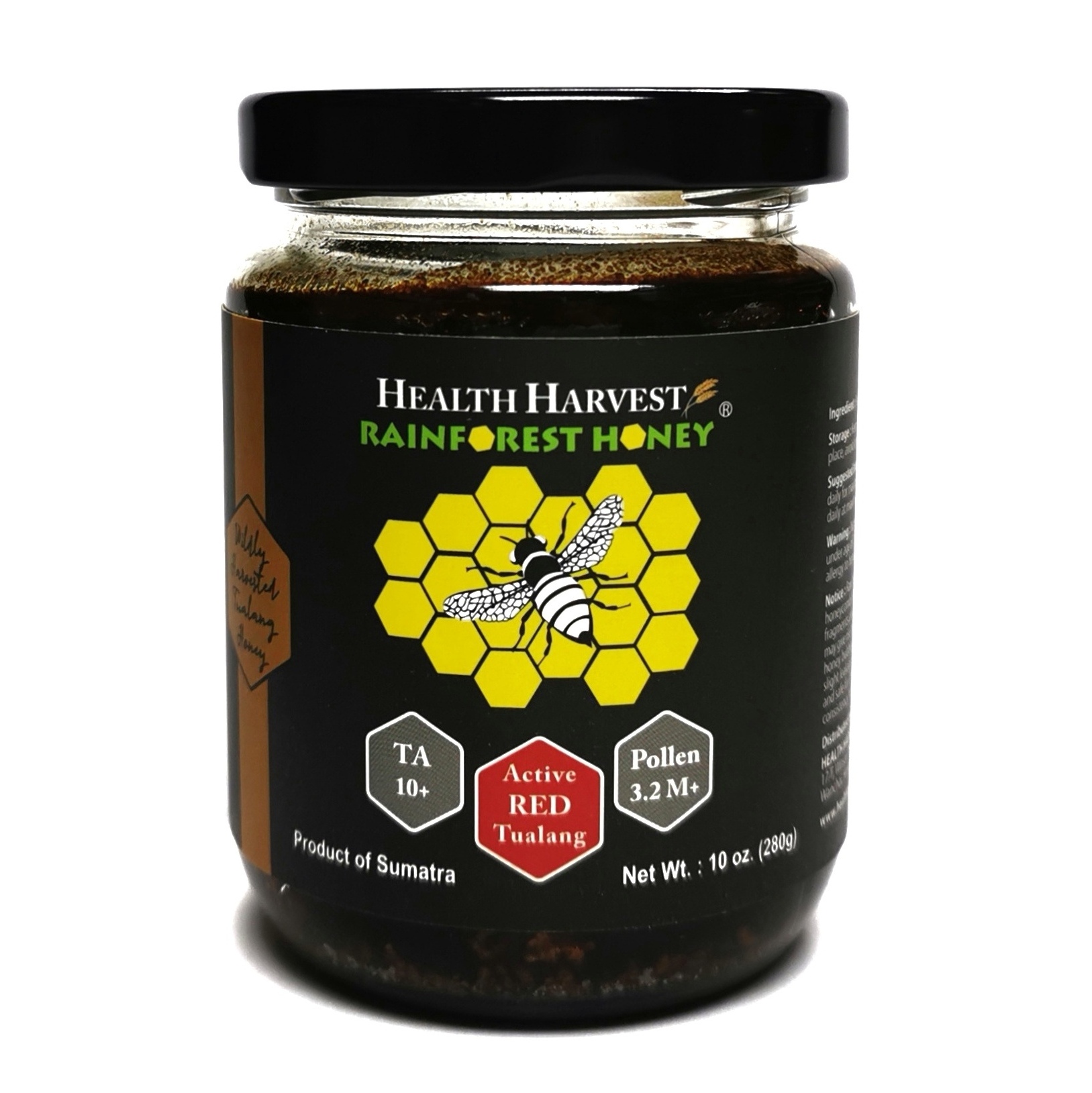 Health Harvest Tualang red Honey 10 oz jar – raw rainforest honey from Sumatra Indonesia
